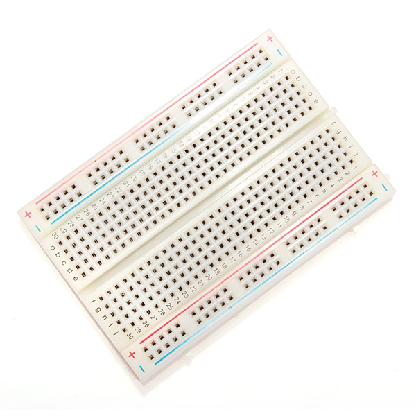 8.5 x 5.5cm White 400 Holes Solderless Breadboard For Arduino